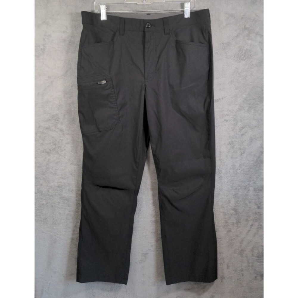 NWT Eddie Bauer Rainier Tech Pants Men's 34x30 Black UPF 50+ Cargo Pocket